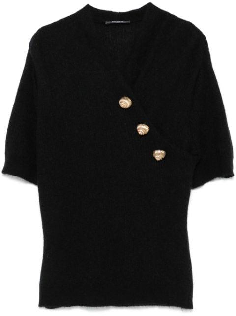 embossed-button top by BALMAIN
