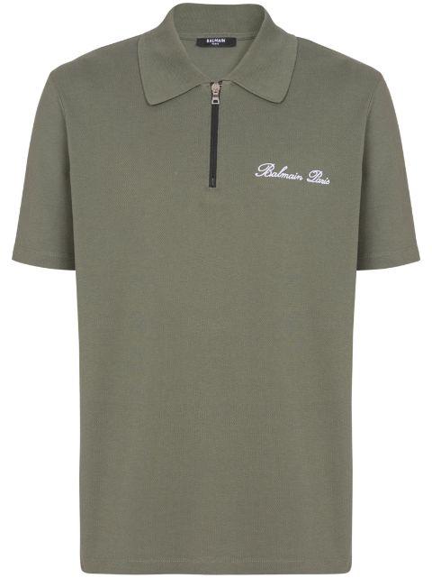 embroidered-logo polo shirt by BALMAIN