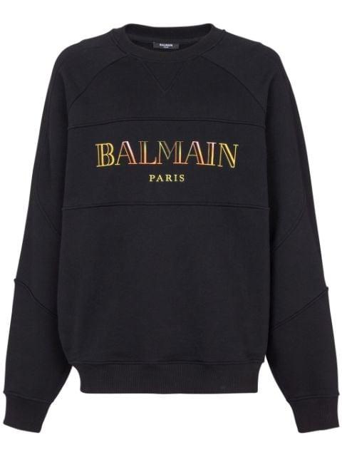 embroidered oversized sweatshirt by BALMAIN