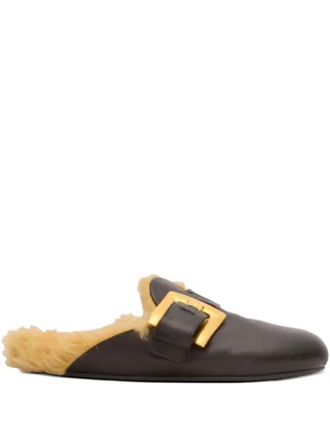 faux fur-lined mules by BALMAIN