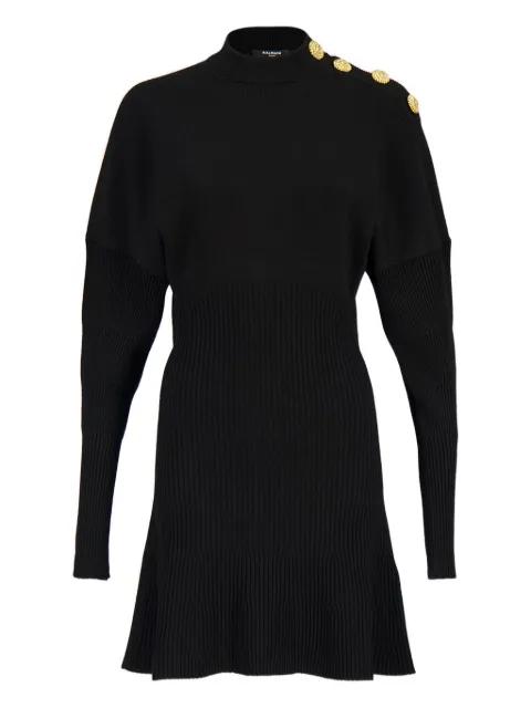 flared knitted mini dress by BALMAIN