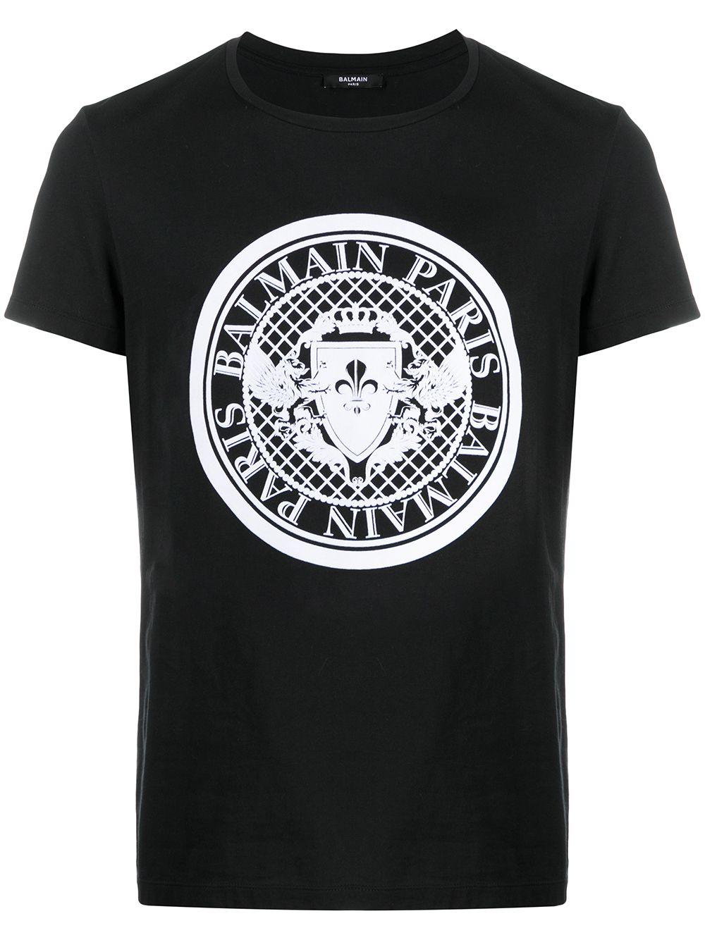 flocked coin T-shirt by BALMAIN