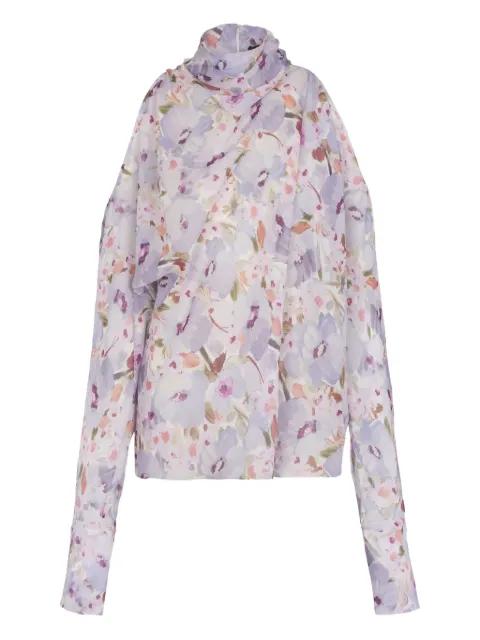 flowers-print blouse by BALMAIN