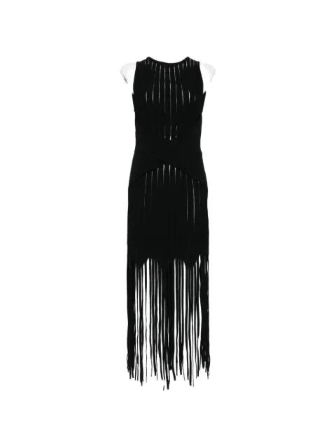 fringed-hem mini dress by BALMAIN