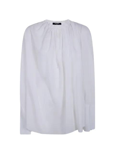 gathered-neck blouse by BALMAIN