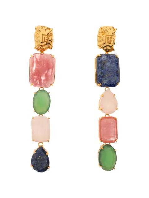 gemstone-embellished drop earrings by BALMAIN