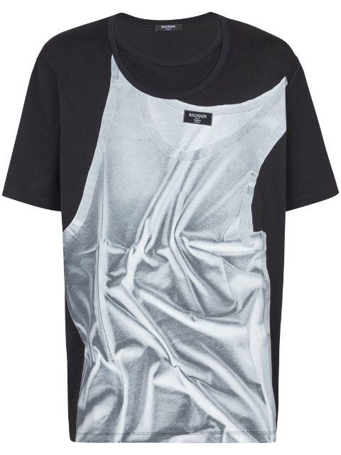graphic-print T-shirt by BALMAIN