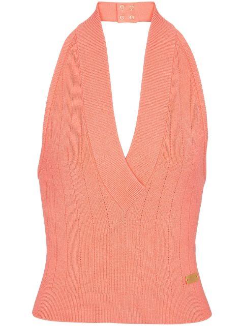 halterneck knitted top by BALMAIN