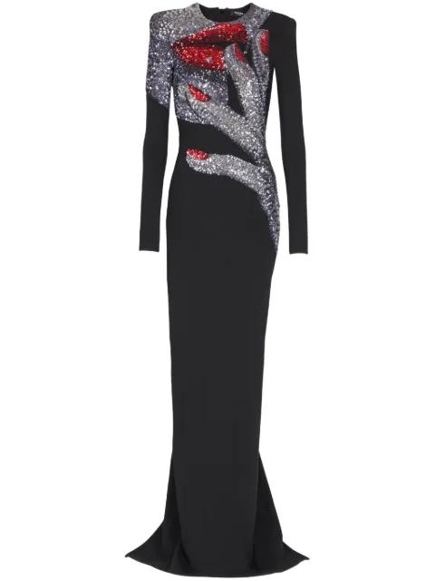 high neck maxi dress by BALMAIN