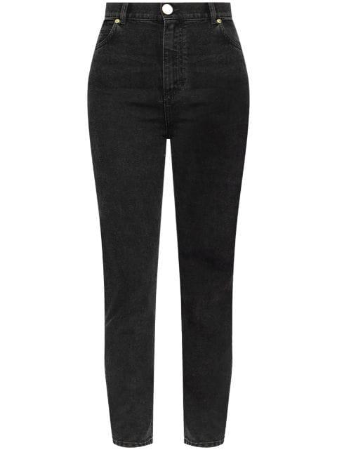high-rise slim fit jeans by BALMAIN