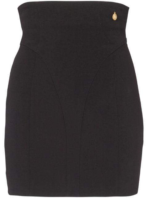 high-waisted crepe miniskirt by BALMAIN