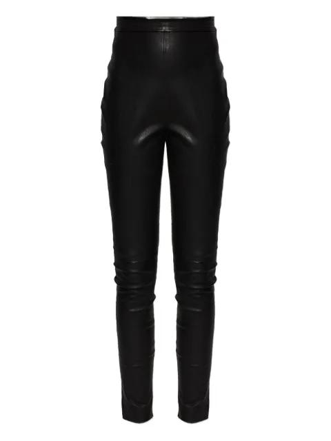 high-waisted leather trousers by BALMAIN