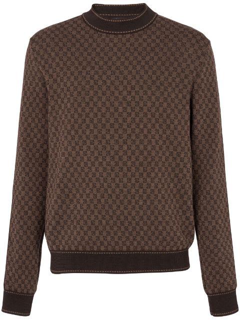 intarsia-knit long-sleeve jumper by BALMAIN