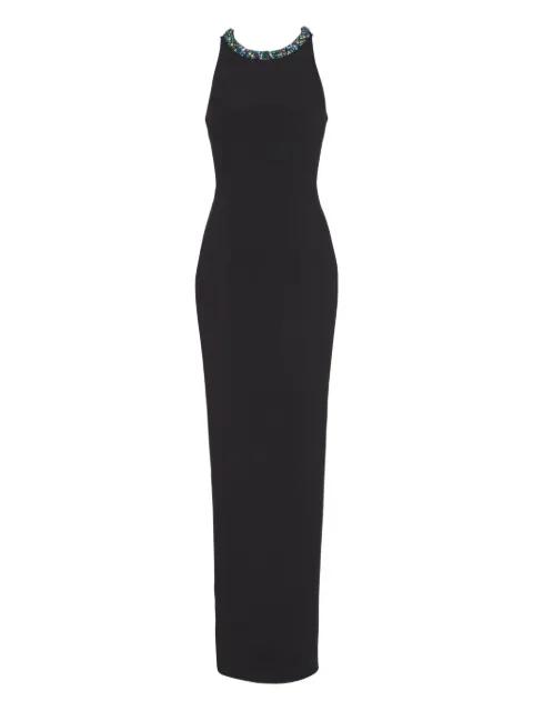 jewel-embellished velvet maxi dress by BALMAIN