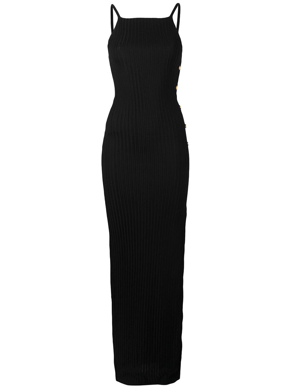 knit side slit dress by BALMAIN