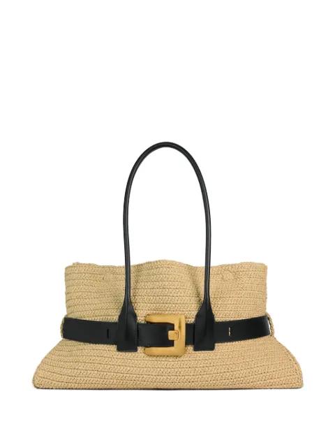 large Anthem bag in smooth leather and crochet by BALMAIN