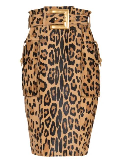 leopard-print skirt by BALMAIN