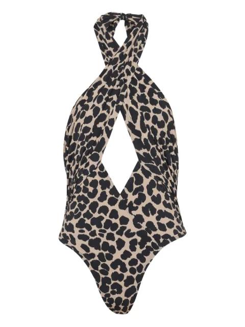 leopard-print swimsuit by BALMAIN