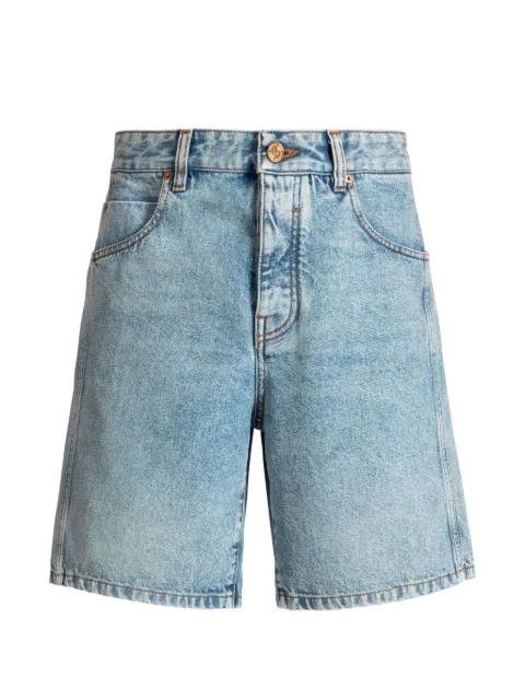 light blue denim Bermuda shorts by BALMAIN
