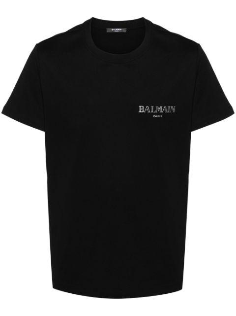 logo-appliqué cotton T-shirt by BALMAIN