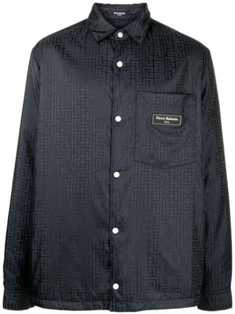logo-detail overshirt by BALMAIN