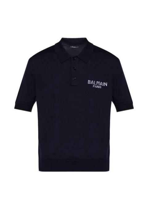 logo-detail polo T-shirt by BALMAIN