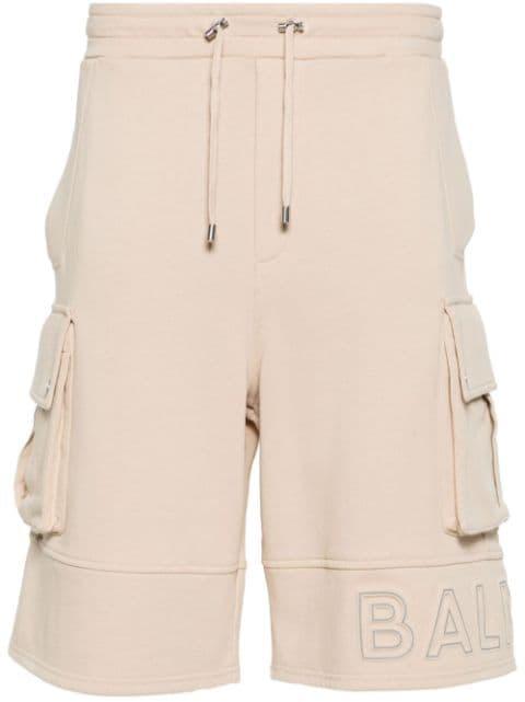 logo-embossed cargo shorts by BALMAIN