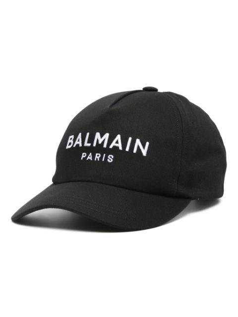 logo-embroidered cotton cap hat by BALMAIN