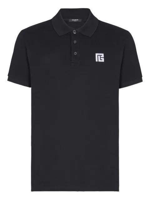 logo-embroidered polo shirt by BALMAIN