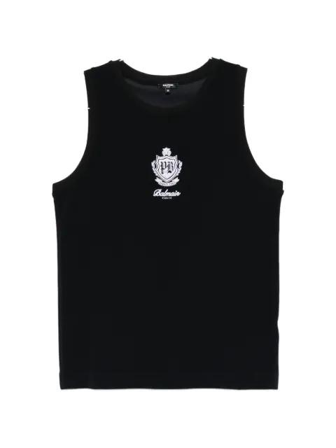 logo-embroidered tank top by BALMAIN