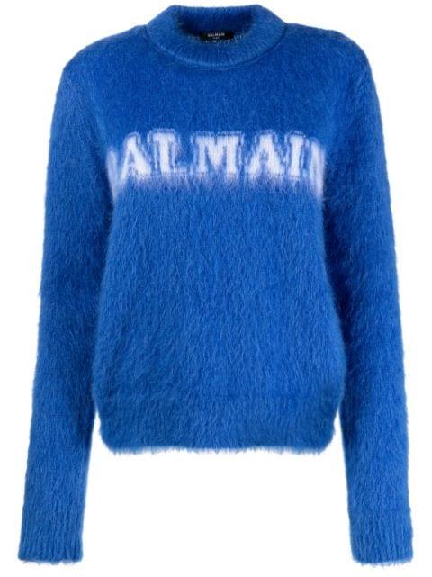 logo-jacquard jumper by BALMAIN