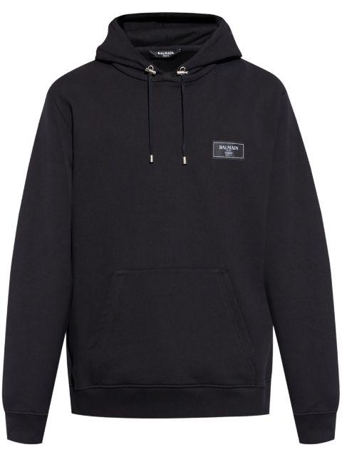logo-patch hoodie by BALMAIN