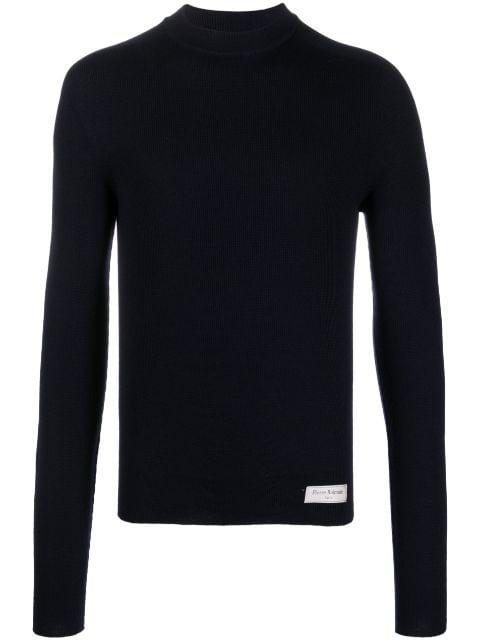 logo-patch merino wool jumper by BALMAIN