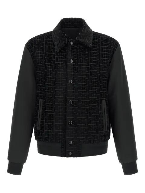 logo-pattern bomber jacket by BALMAIN