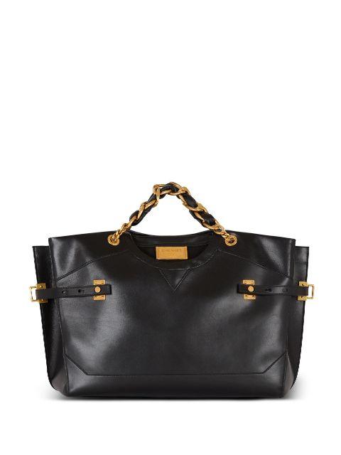 logo-plaque tote bag by BALMAIN