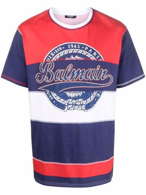 logo print T-shirt by BALMAIN
