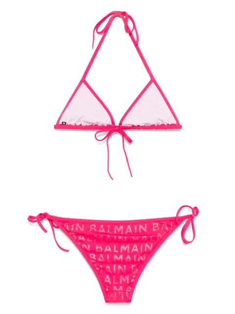 logo-print bikini by BALMAIN