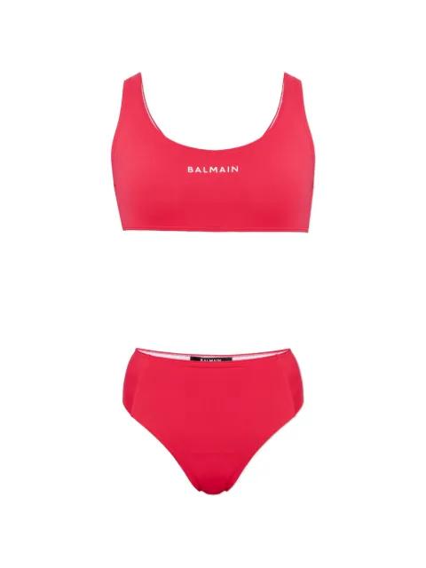 logo-print bikini by BALMAIN