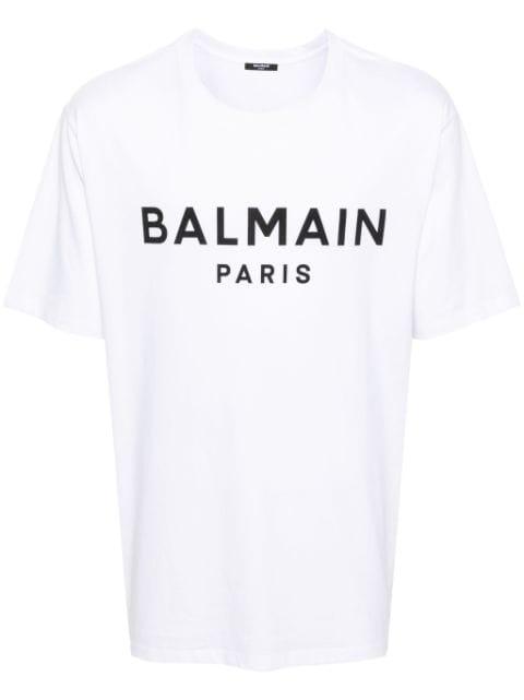 logo-print cotton T-shirt by BALMAIN