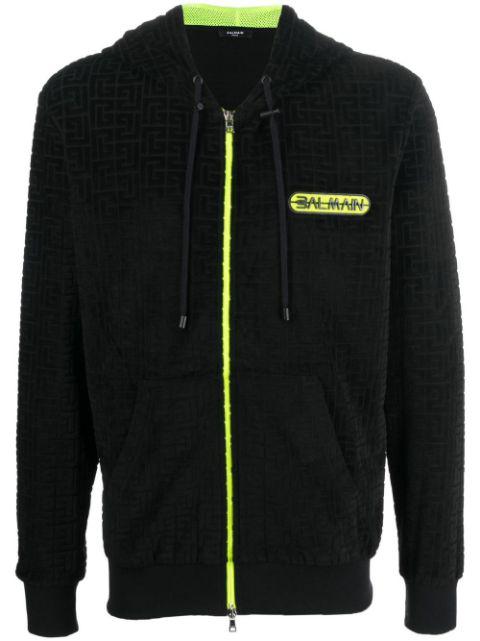 logo-print hoodie by BALMAIN