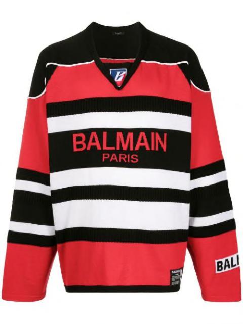 logo-print jumper by BALMAIN