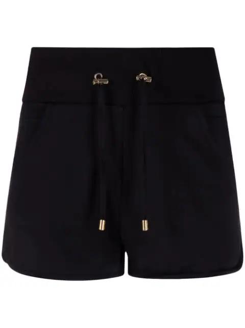 logo print knit shorts by BALMAIN