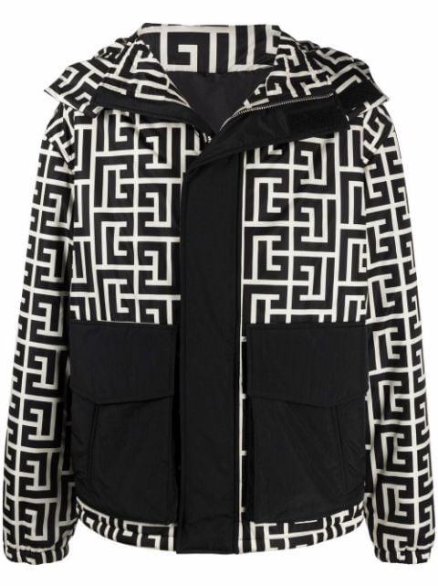 logo-print padded jacket by BALMAIN