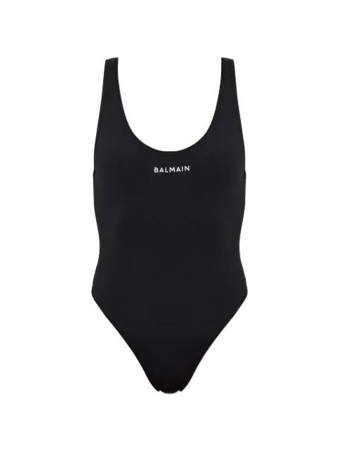 logo-print swimsuit by BALMAIN