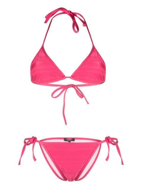 logo-print triangle-cup bikini by BALMAIN