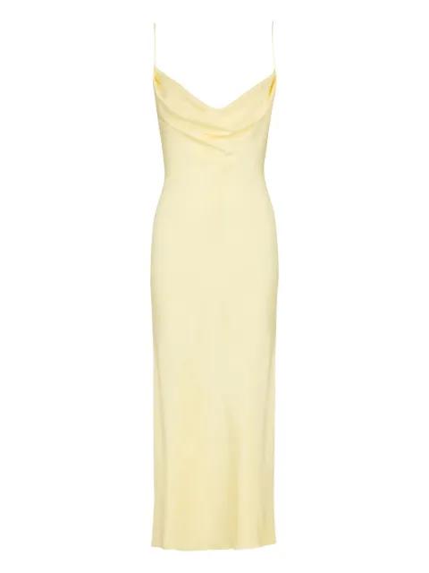 long strappy silk satin dress by BALMAIN