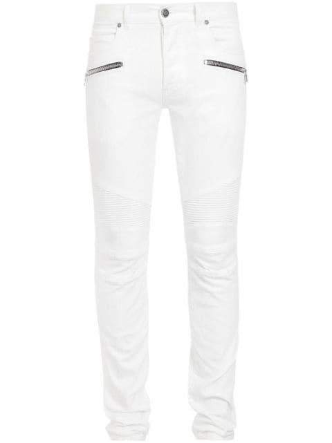low-rise slim-cut jeans by BALMAIN