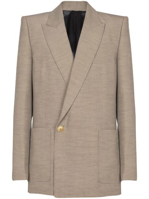 mélange-effect blazer by BALMAIN