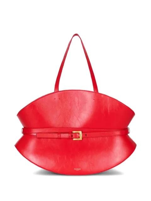 medium Shuffle belted shell shoulder bag by BALMAIN