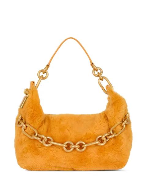 medium Sync shearling chain shoulder bag by BALMAIN medium Sync shearling chain shoulder bag by BALMAIN